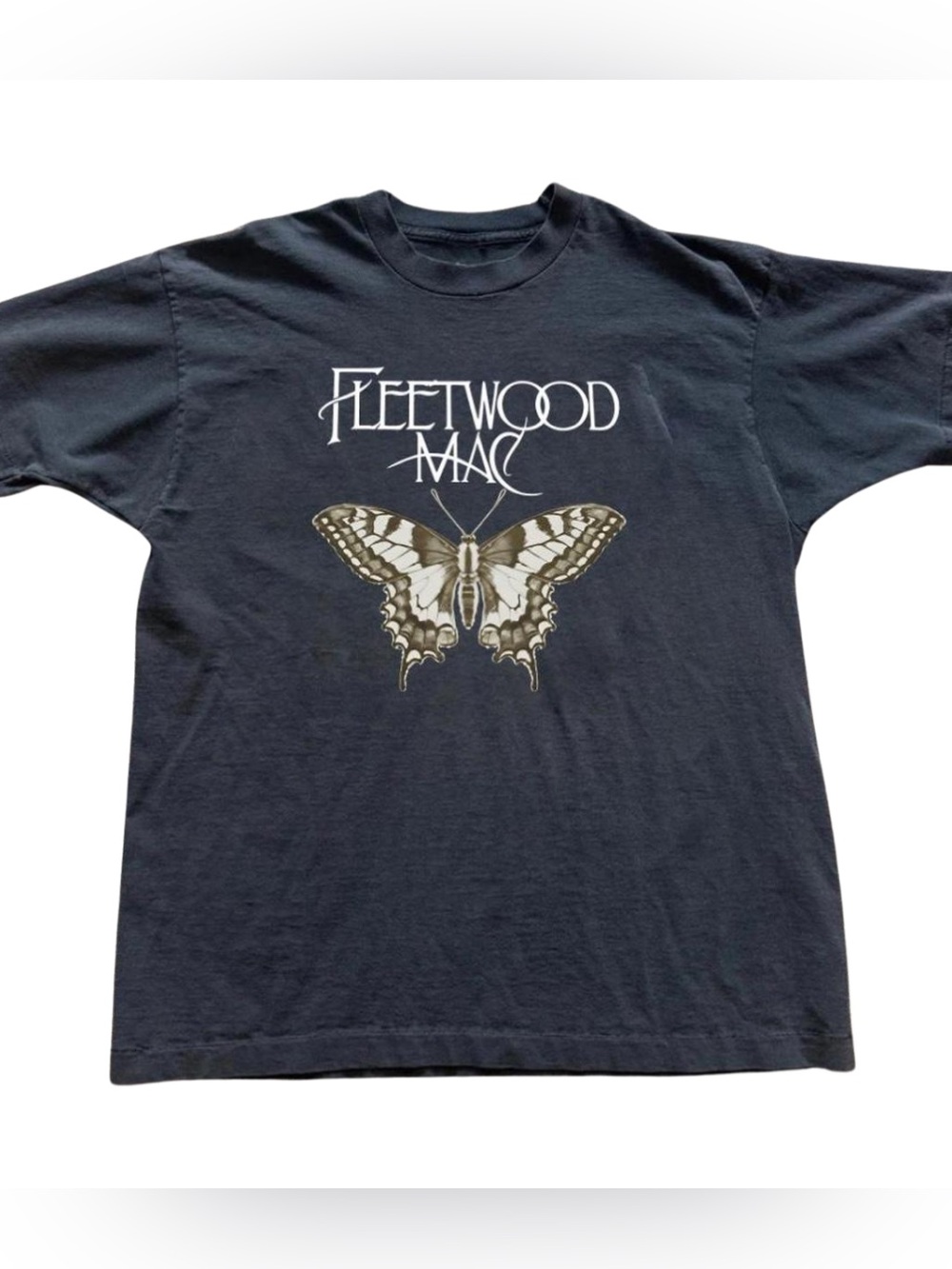 Gildan Black Fleetwood Mac Tee with Butterfly Graphic